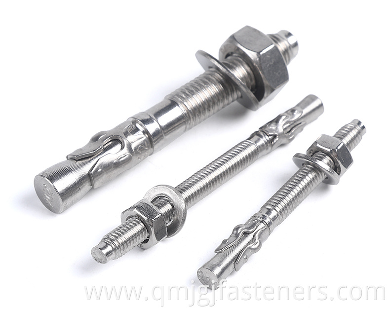 Ss304 Wedge Anchor Expansion Bolt With Nut And Washer Through Bolt Din Fastener2